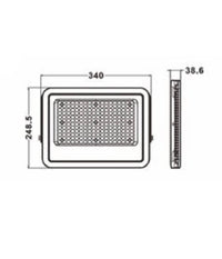 Faro Led 150 Watt Proiettore Esterno Ip65 Nero Luce 3000k 6500k 4000k Fs150w-n         