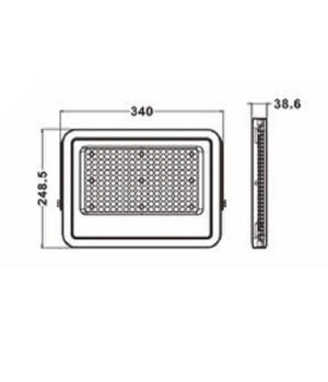 Faro Led 150 Watt Proiettore Esterno Ip65 Nero Luce 3000k 6500k 4000k Fs150w-n         