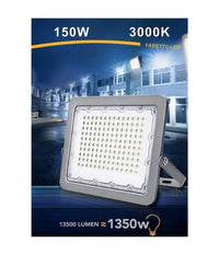 Faro Led 150w Proiettore Esterno Ip65 Grigio Luce 6500k 4000k 3000k Fs150w-g5         