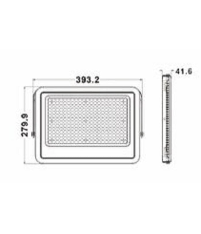 Faro Led 200 W Ultra Slim Esterno Nero Ip65 Luce Fredda Naturale Calda Fs200w-n         