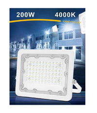 Faro Led 200 Watt Ultra Slim Esterno Bianco Ip65 Luce 6500k 4000k 3000k Fs200w-b  -bianco Naturale      -