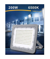 Faro Led 200w Ultra Slim Esterno Grigio Ip65 Luce 6500k 4000k 3000k Fs200w-g5  -bianco Freddo      -