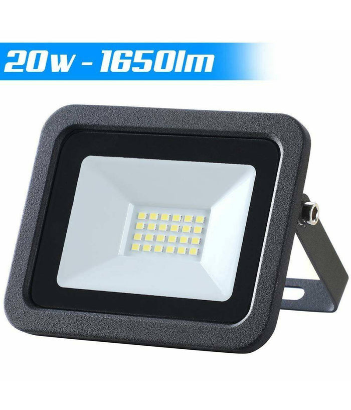 Faro Led 20w Luce Alta Luminosita 1650lm Faretto Esterno Slim Bianco Freddo Ip65         