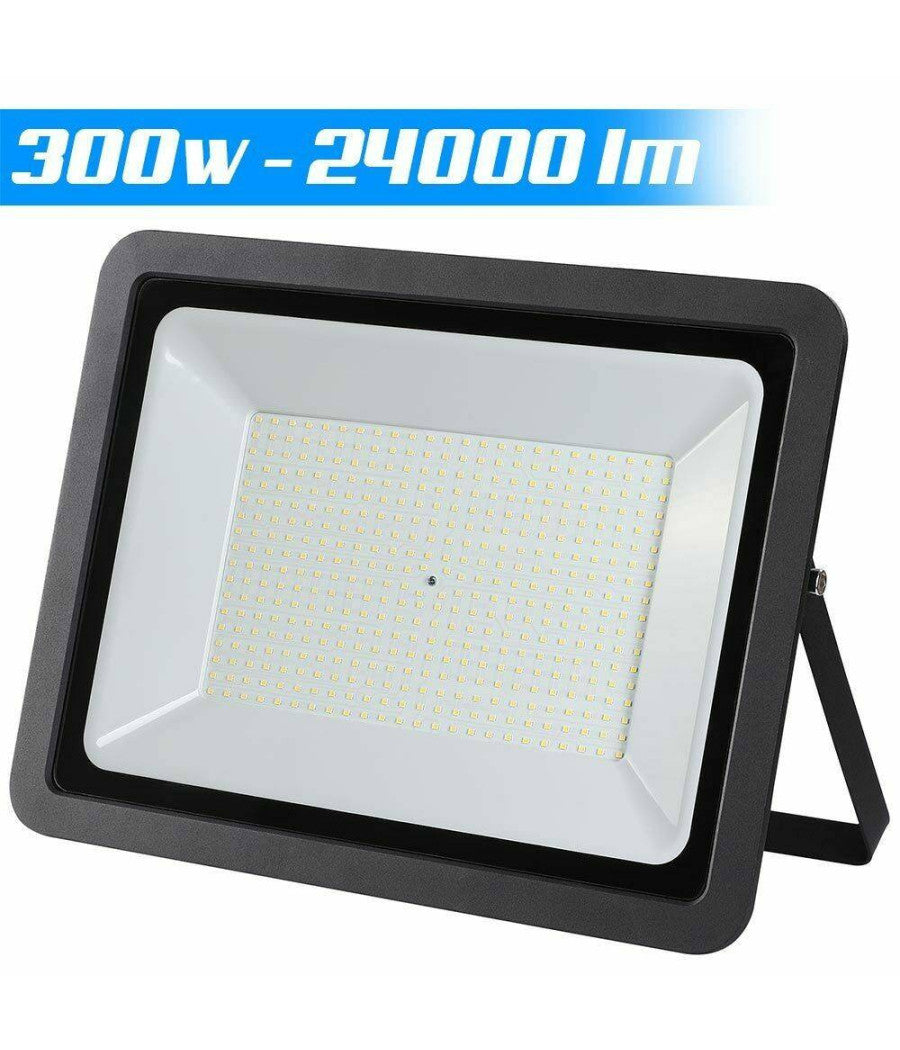 Faro Led 300w Luce Alta Luminosita Faretto Esterno Slim Bianco Freddo 6000k         