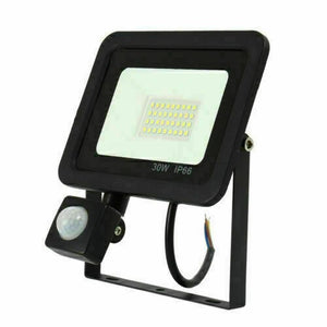 Faro LED 30W Faretto Slim Con Sensore Movimento PIR luce fredda 6000k IP66 - ZENCOCCO