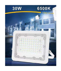 Faro Led 30w Faretto Ultra Slim Bianco Esterno Luce Fredda Naturale Calda Fs30w-b  -bianco Freddo      -