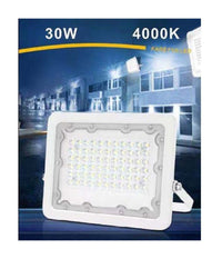 Faro Led 30w Faretto Ultra Slim Bianco Esterno Luce Fredda Naturale Calda Fs30w-b  -bianco Naturale      -