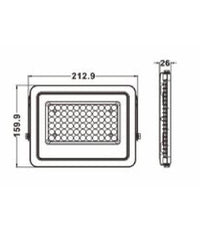 Faro Led 50 W Faretto Ultra Slim Nero Esterno Luce Naturale Calda Fredda Fs50w-n         