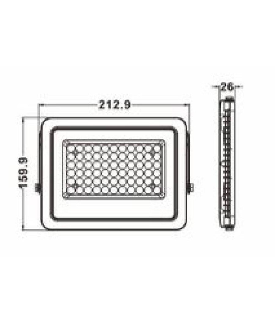 Faro Led 50 W Faretto Ultra Slim Nero Esterno Luce Naturale Calda Fredda Fs50w-n         