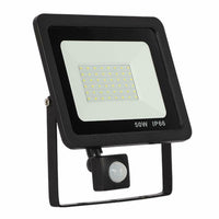 Faro LED 50W Faretto Slim Con Sensore Movimento PIR luce fredda 6000k IP66 - ZENCOCCO
