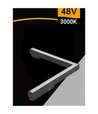 Faro Led Angolare 24 W Incasso Per Binario Magnetico 48v Luce 3000k 4000k Mg-06  -bianco Caldo      -