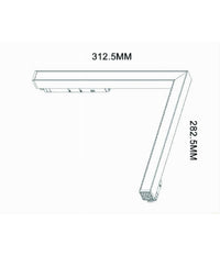 Faro Led Angolare 24 W Incasso Per Binario Magnetico 48v Luce 3000k 4000k Mg-06         