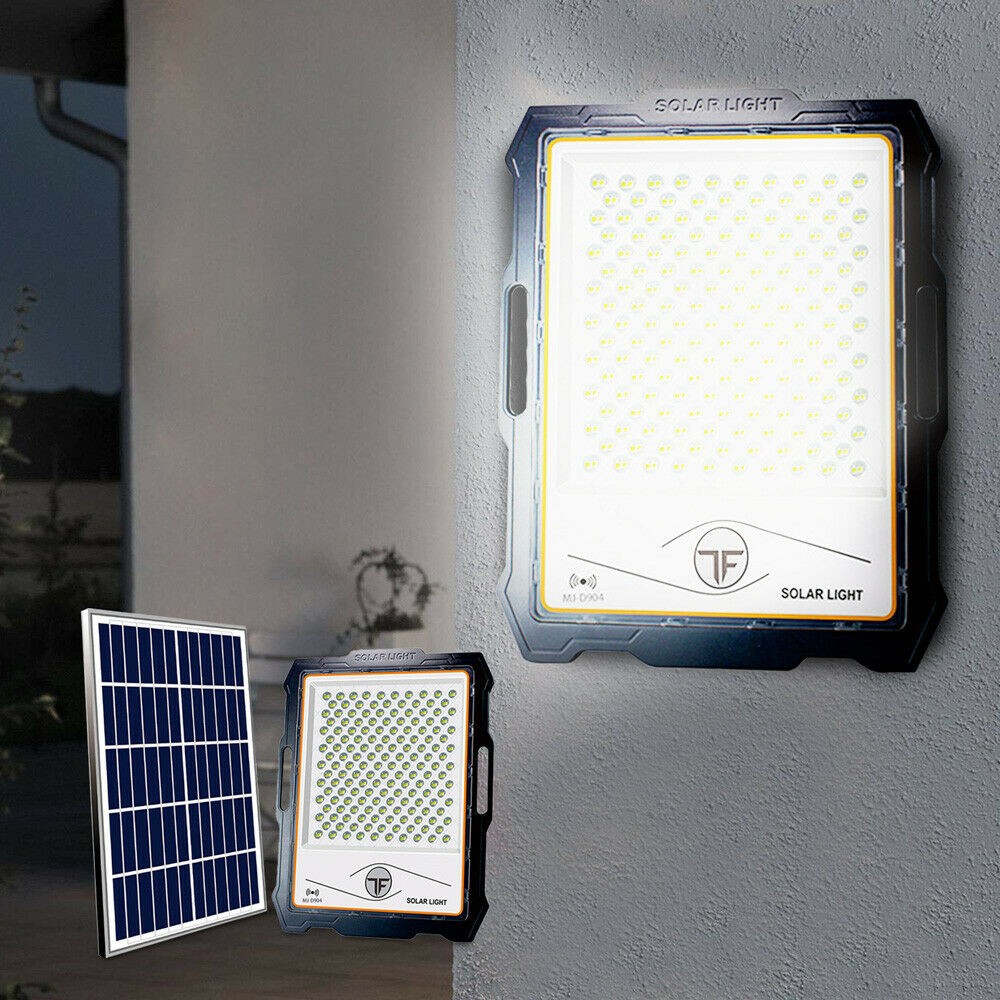 FARO LED CON PANNELLO SOLARE CREPUSCOLARE 800W IP66 LM con telecomando - Benovo