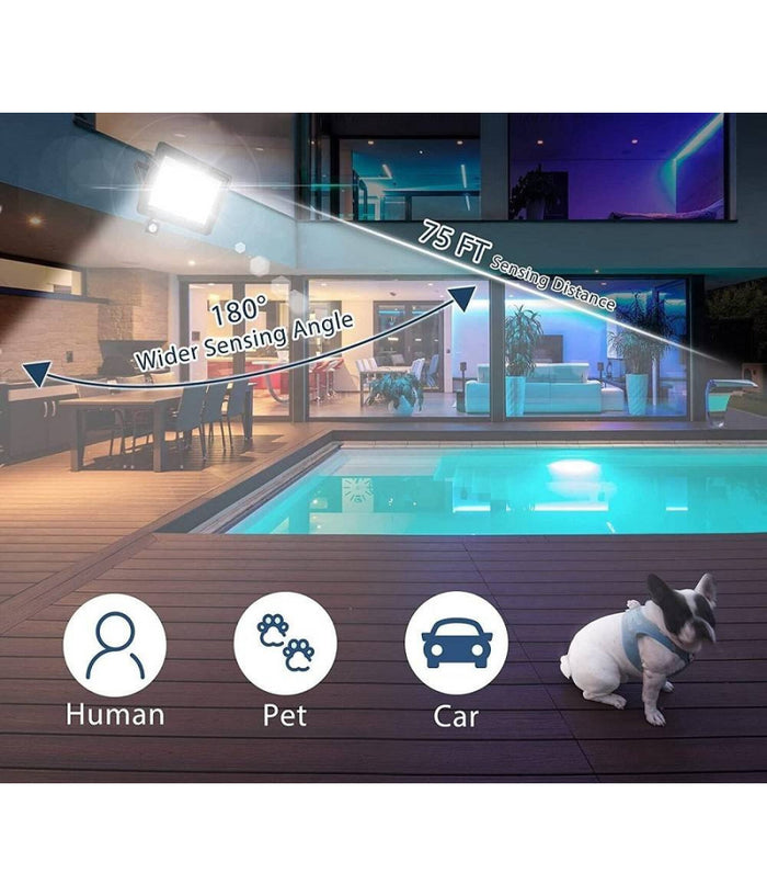 Faro Led Da Esterno Con Sensore Crepuscolare 200 W Luce Fredda Con Staffa G6200         