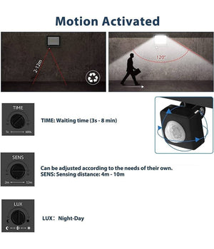 Faro Led Da Esterno Con Sensore Crepuscolare 200 W Luce Fredda Con Staffa G6200         