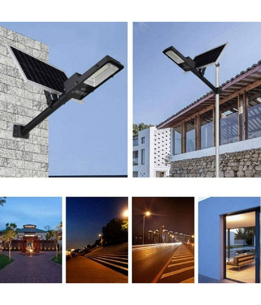 Faro Led Lampione 200w Con Pannello Energia Solare Kit Staffa Incluso So-200w-lf         