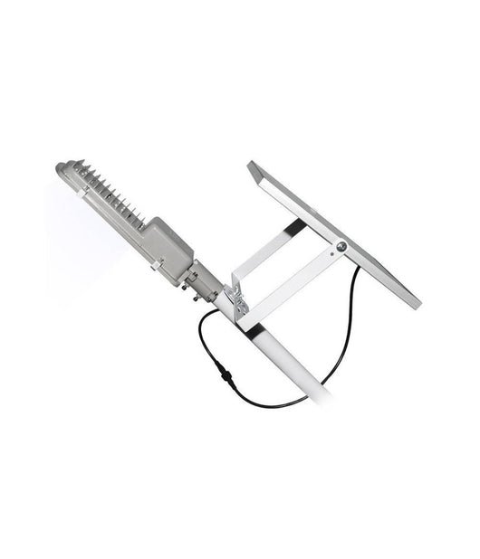 Faro Led Lampione Stradale 100w Luce Fredda Con Pannello Solare E Staffa Fb6100         