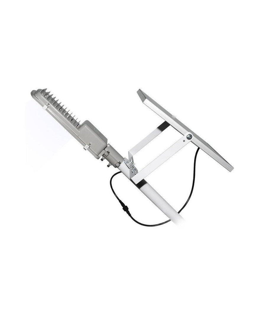 Faro Led Lampione Stradale 100w Luce Fredda Con Pannello Solare E Staffa Fb6100         