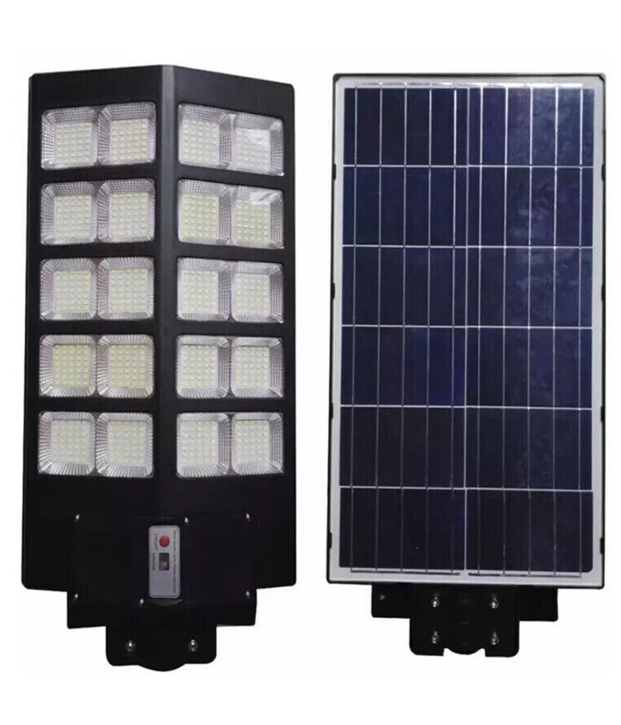 Faro Led Lampione Stradale Con Pannello Solare 1000 W Crepuscolare Con Staffa         