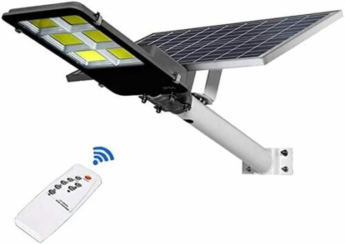 Faro LED LAMPIONE Stradale PANNELLO SOLARE STAFFA E TELECOMANDO 300W - ZENCOCCO