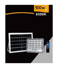 Faro Led Pannello Solare 100w Luce Fredda Telecomando Indicatore Carica Tk08-100w         