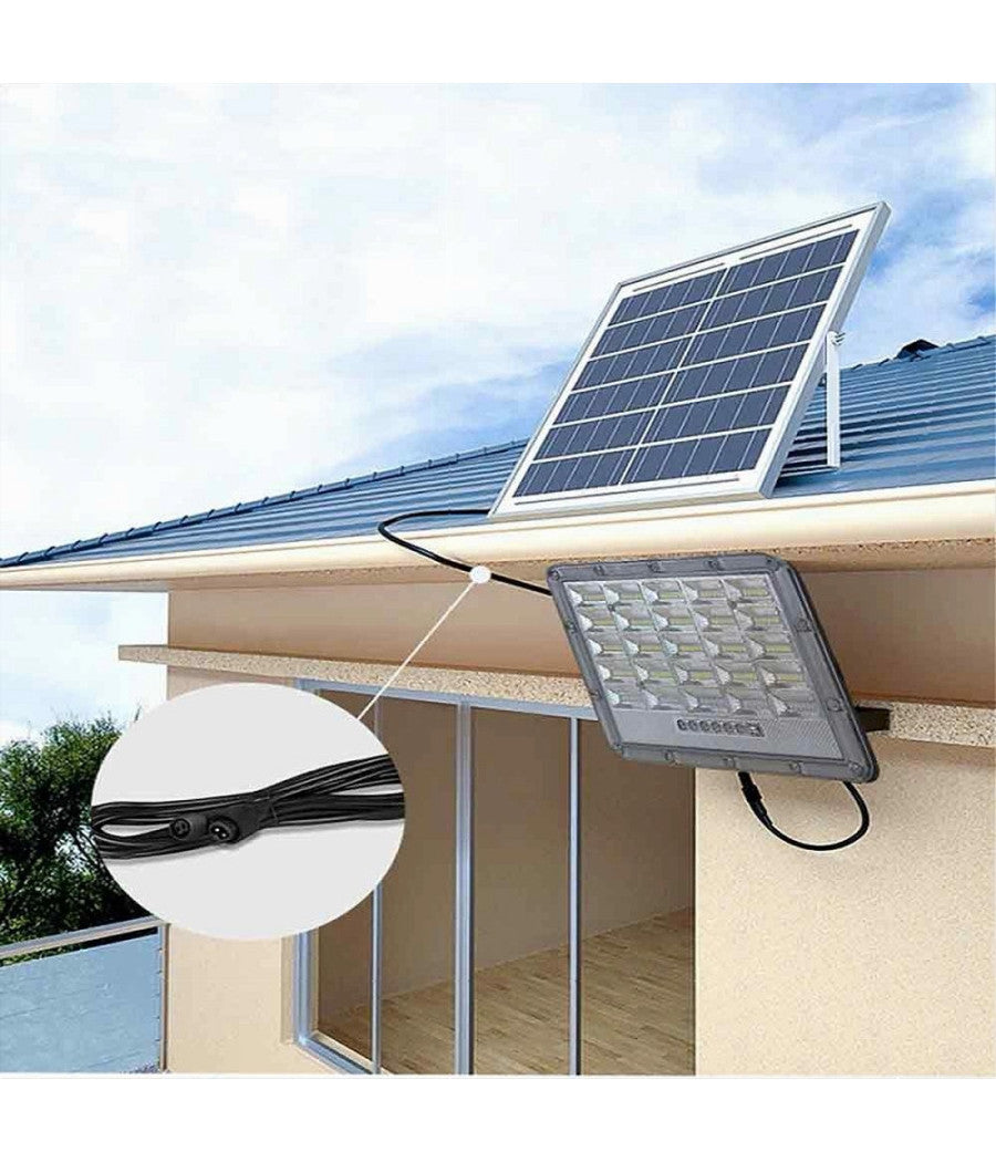 Faro Led Pannello Solare 200w Luce Fredda Telecomando Indicatore Carica Tk08-200w         