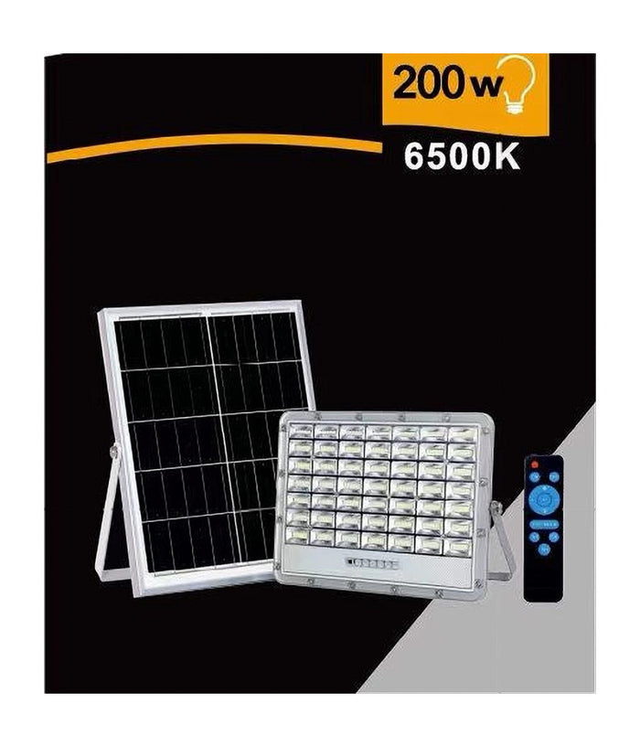 Faro Led Pannello Solare 200w Luce Fredda Telecomando Indicatore Carica Tk08-200w         