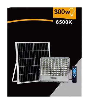 Faro Led Pannello Solare 300w Luce Fredda Telecomando Indicatore Carica Tk08-300w         