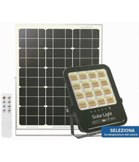 Faro Led Proiettore 200w Ip65 Cct 3in1 Con Pannello Solare Telecomando Ry-200w-3c         