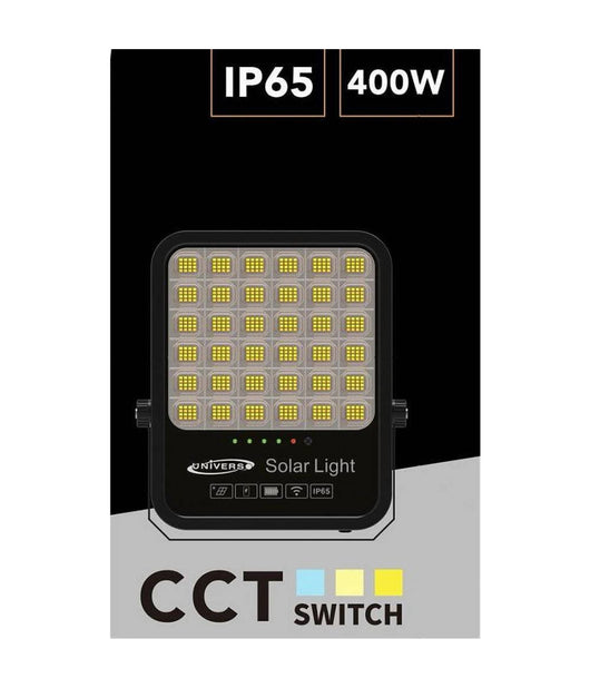 Faro Led Proiettore 400w Ip65 Cct 3in1 Con Pannello Solare Telecomando Ry-400w-3c         