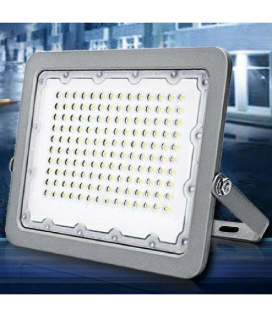 Faro Led Proiettore 50w Per Esterno Grigio Ip65 Luce 6500k 4000k 3000k Fs50w  -bianco Caldo      -