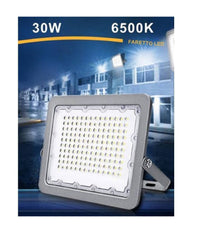 Faro Led Proiettore Per Esterno Grigio 30w Ip65 Luce 6500k 4000k 3000k Fs30w         