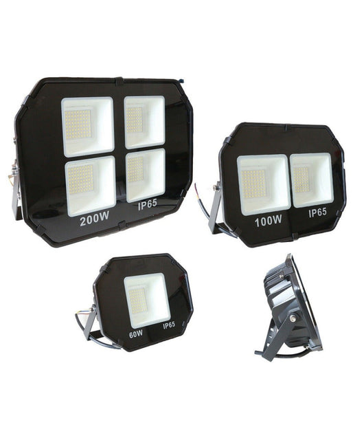 Trade Shop - Faro Led Smd Faretto Spot Flood Light Luce Fredda Bianca 60w 100w 200w Esterno -