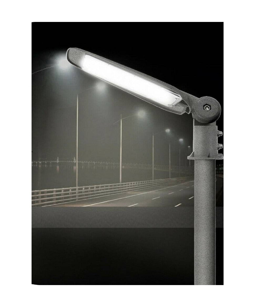 Faro Led Stradale 100 Watt Lampione Armatura Per Esterno Luce Fredda 6500k Ip65         