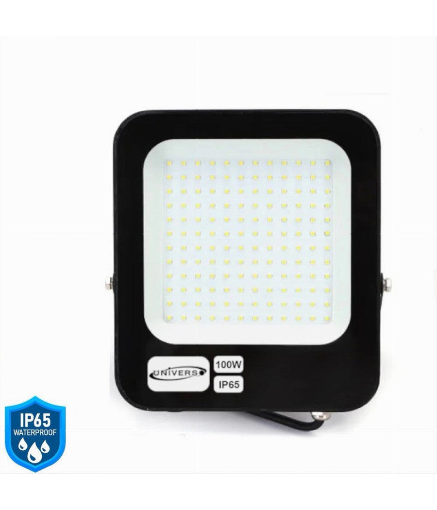 Faro Led Ultra Slim 100w Esterno Ip65 Orientabile Luce 6500k 3000k 4000k Jr-100w  -bianco Naturale      -