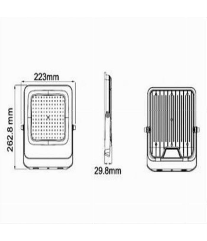 Faro Led Ultra Slim 100w Esterno Ip65 Orientabile Luce 6500k 3000k 4000k Jr-100w  -bianco Caldo      -