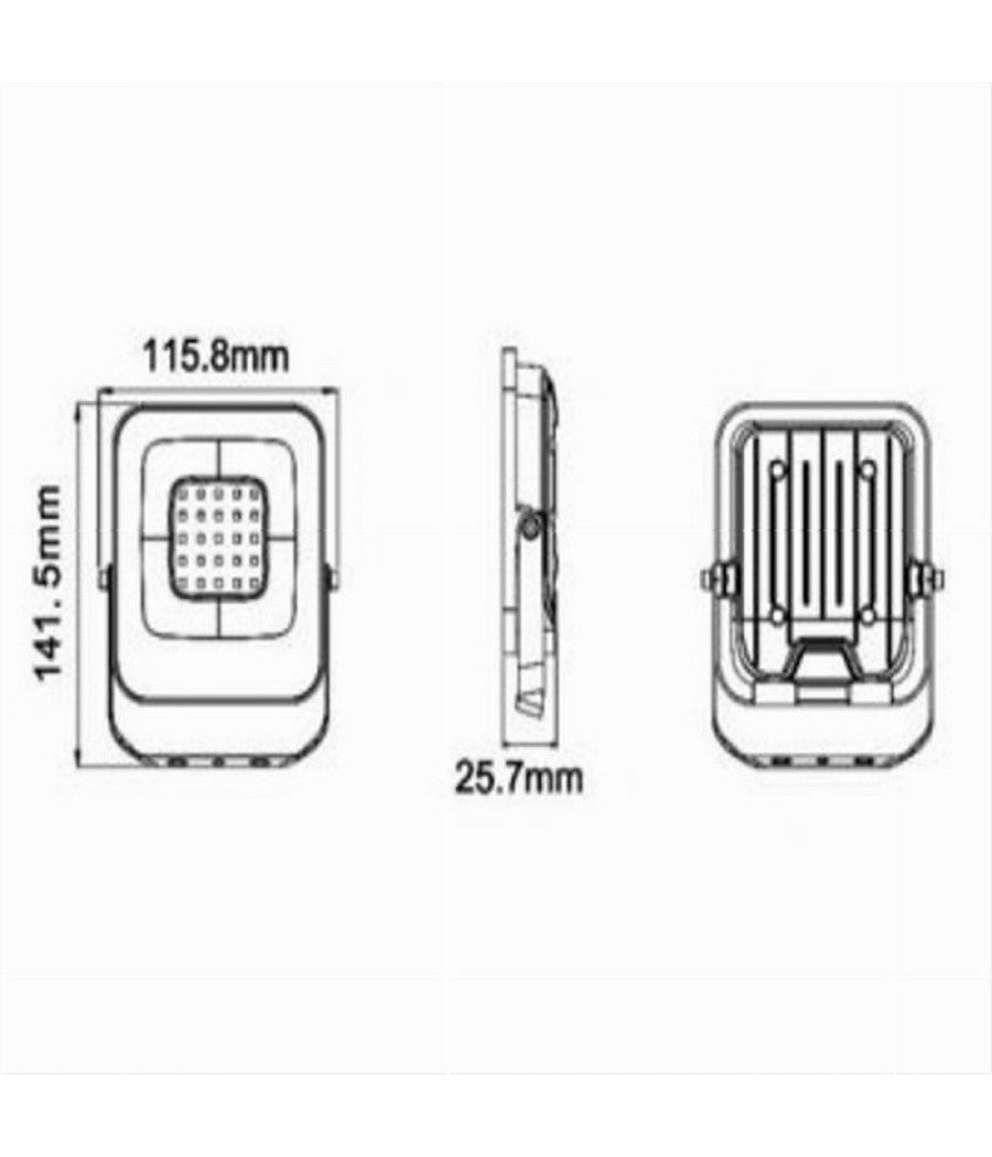 Faro Led Ultra Slim 20 W Esterno Ip65 Orientabile Luce 6500k 3000k 4000k Jr-20w  -bianco Caldo      -