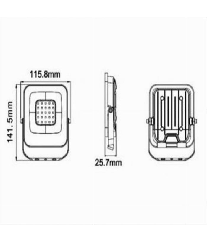 Faro Led Ultra Slim 20 W Esterno Ip65 Orientabile Luce 6500k 3000k 4000k Jr-20w  -bianco Freddo      -
