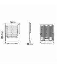 Faro Led Ultra Slim 200w Esterno Ip65 Orientabile Luce 3000k 6500k 4000k Jr-200w  -bianco Caldo      -