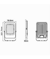 Faro Led Ultra Slim 50 W Esterno Ip65 Orientabile Luce 6500k 4000k 3000k Jr-50w  -bianco Freddo      -