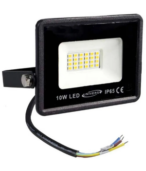 Trade Shop - Faro Led Ultra Slim Proiettore Luce 4000k 6500k 3000k Scocca Nera 10watt F10w-n1 - -bianco Freddo      -