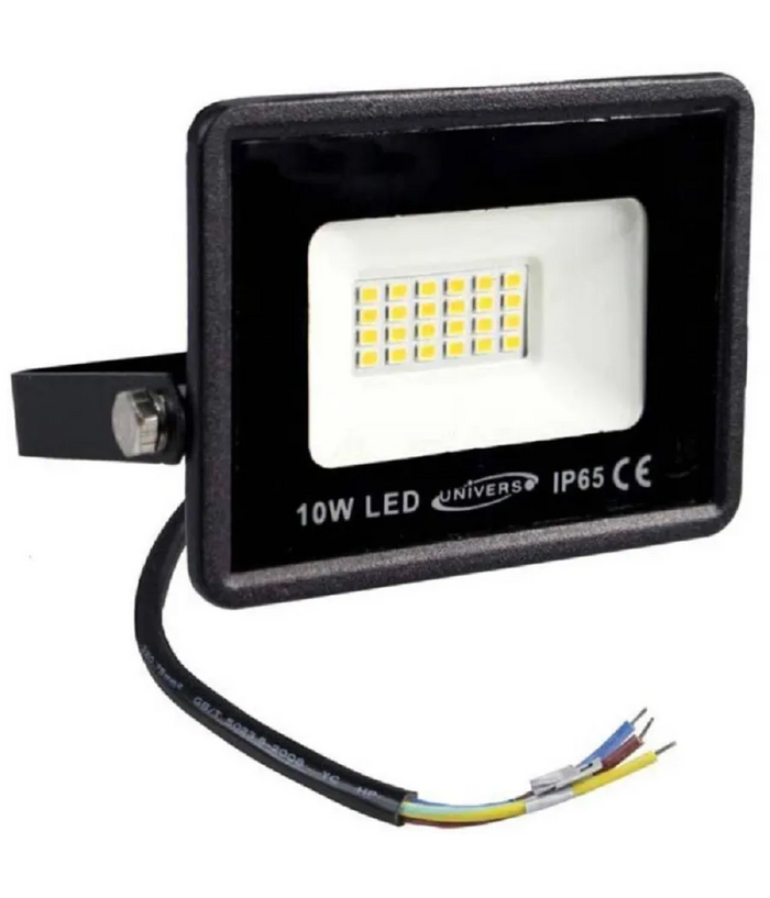 Trade Shop - Faro Led Ultra Slim Proiettore Luce 4000k 6500k 3000k Scocca Nera 10watt F10w-n1 - -bianco Freddo      -