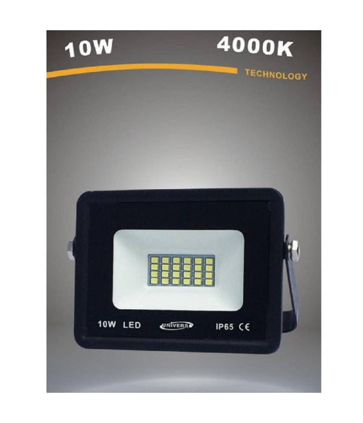 Faro Led Ultra Slim Proiettore Luce 4000k 6500k 3000k Scocca Nera 10watt F10w-n1         