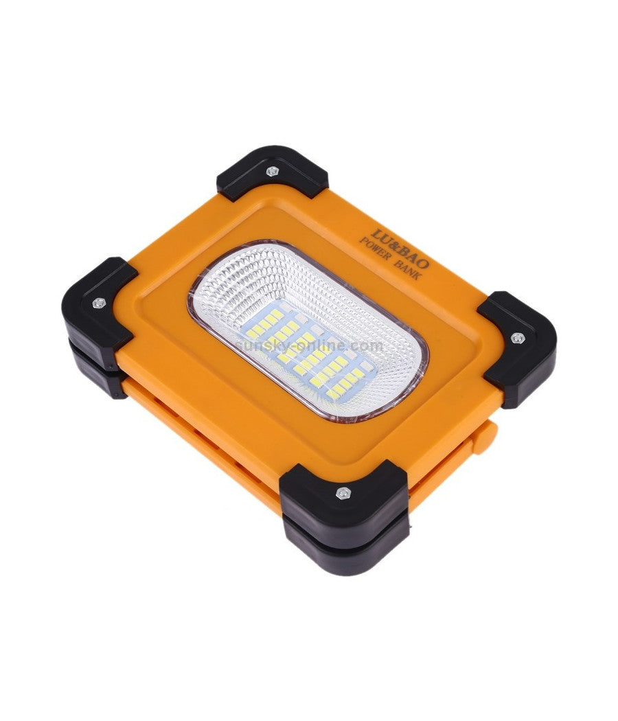 Faro Luce A Led Spotlight Ricaricabile Con Pannello Solare Portatile 30w 1500lmn         