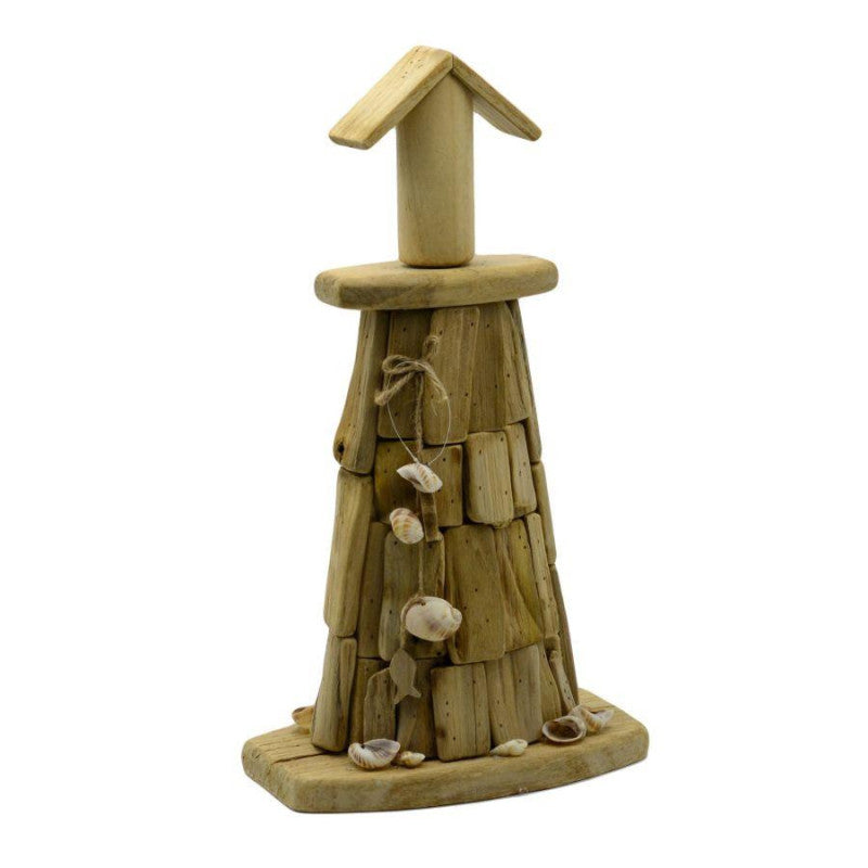 Faro mare legno naturale cm 20x10,5h38