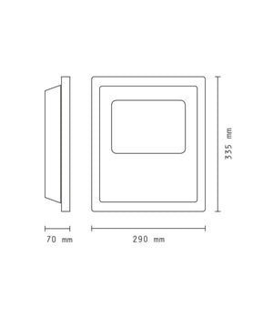Faro Professionale A Led 5730 Per Esterno Ip65 Impermeabile Wisdom 100w Slim  -bianco Caldo      -