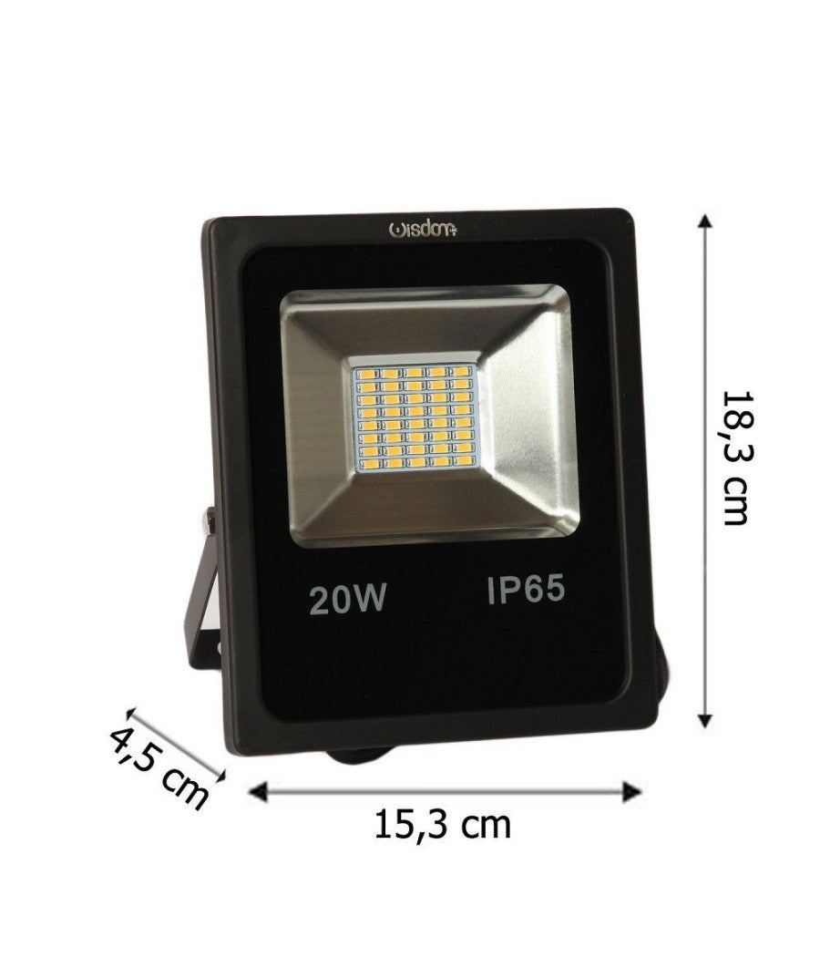 Faro Professionale A Led 5730 Per Esterno Ip65 Wisdom 20w 1700 Lumen 120 Gradi         