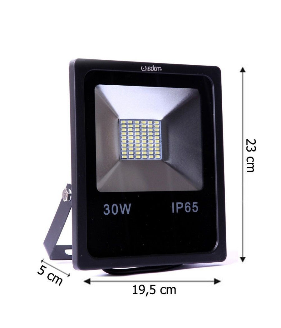 Faro Professionale A Led 5730 Per Esterno Ip65 Wisdom 30w 2 Effettivi  -bianco Caldo      -