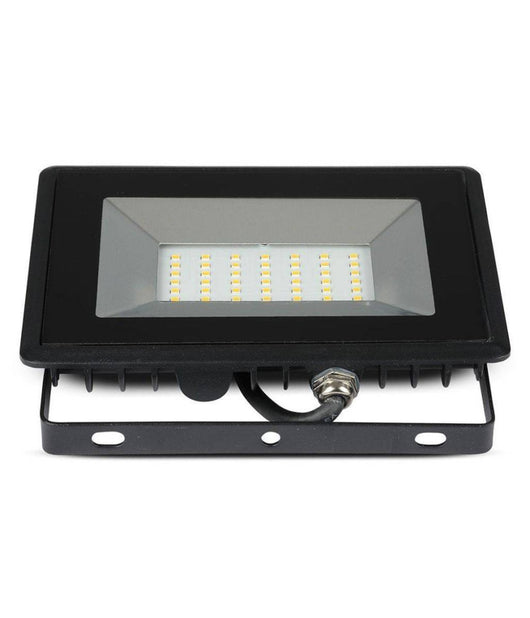 Faro Proiettore A Led Smd Da 30w Colore Nero Luce Calda 3000k Per Esterno Ip65         