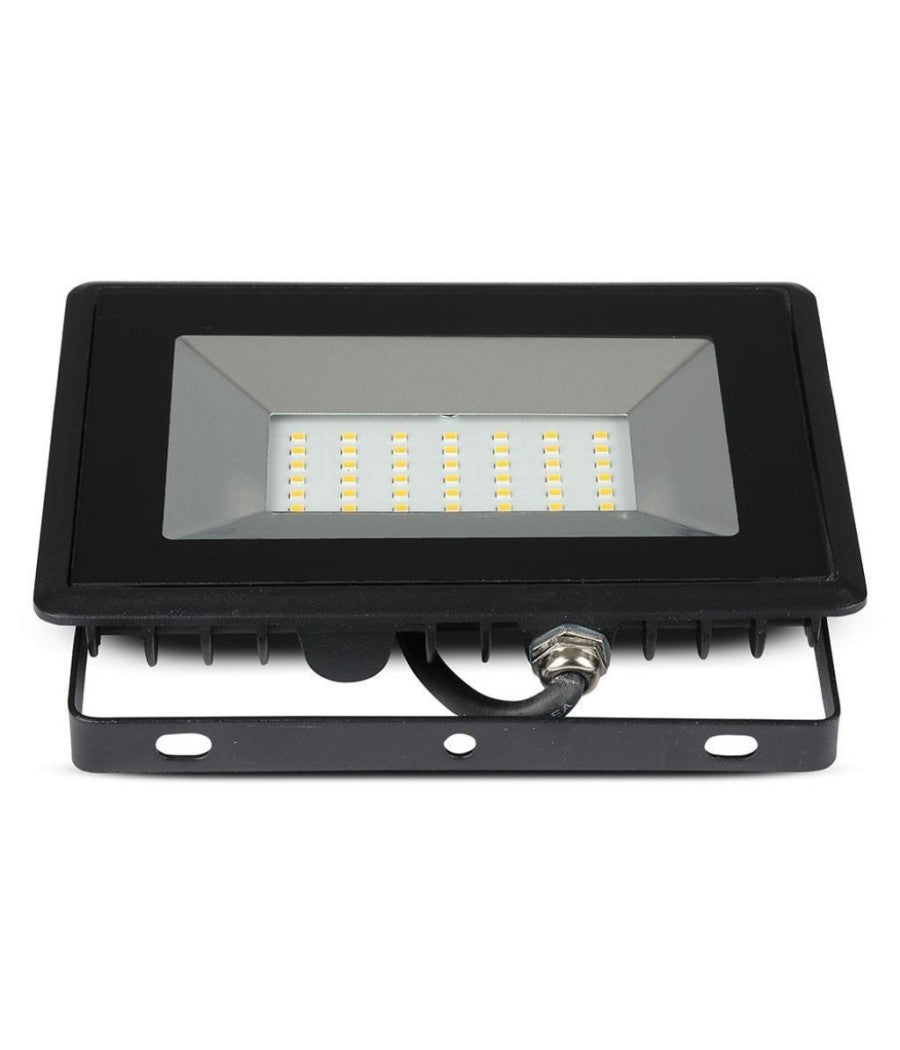 Faro Proiettore A Led Smd Da 50w Colore Nero Luce Calda 3000k Per Esterno Ip65         
